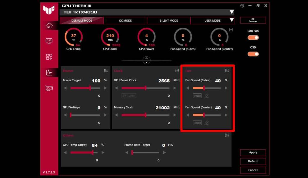 Optimize Fan Speeds: